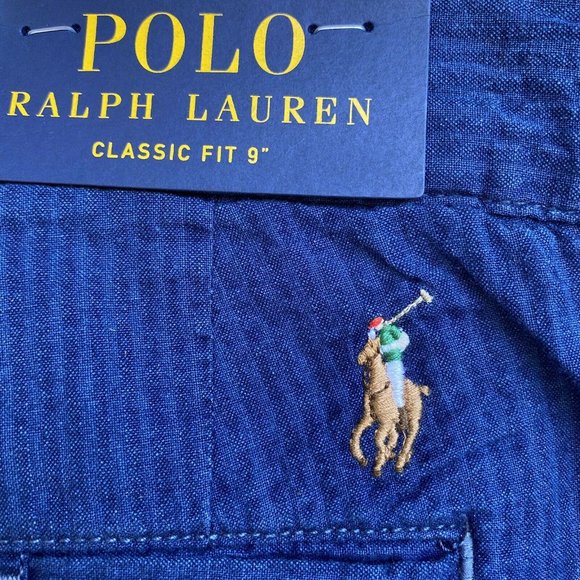 Polo Ralph Lauren Shorts Seersucker Indigo Blue - Picture 2 of 12
